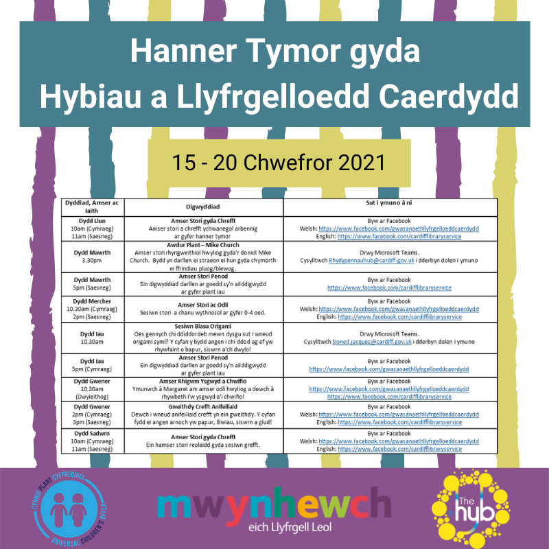 cdflibraries's tweet photo. Mae gennym ddigwyddiadau'n cael eu cynnal bob diwrnod gwaith yn ystod hanner tymor – fel Amser Stori, crefftau, origami a'r clwb Lego newydd! Ymunwch â ni ar Facebook Live a Microsoft Teams.  Mase gwybodaeth am y digwyddiadau i gyd ar https://t.co/Ngehjj56nA. https://t.co/m26s9Ohd56