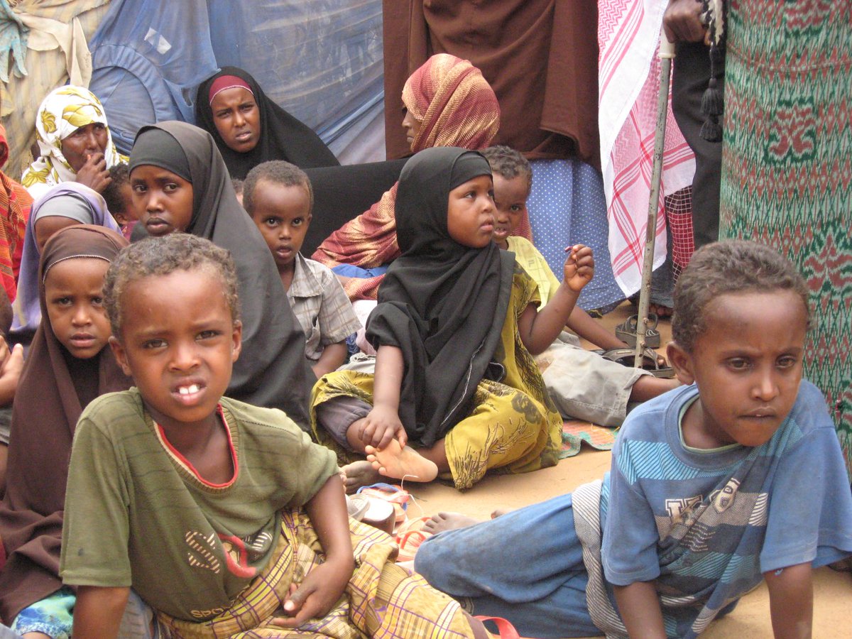 Ethiopia: I wonder when will the suffering of innocent civilians will end. These are refugees from the Ogaden region of Ethiopia in Dadaab refugee camp. They were abused and forced to flee by the former Somali region President and his “Special Police. And those in Sudan now?
