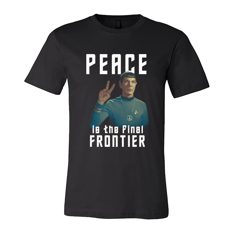 GuerrillaGrphix's tweet photo. New design out! Check it out online: https://t.co/wgqAALjN8H The future is bright! “Without followers, evil cannot spread.” - Star Trek #abq #burque #nobhill #tshirtdesign https://t.co/SImiJEdNel
