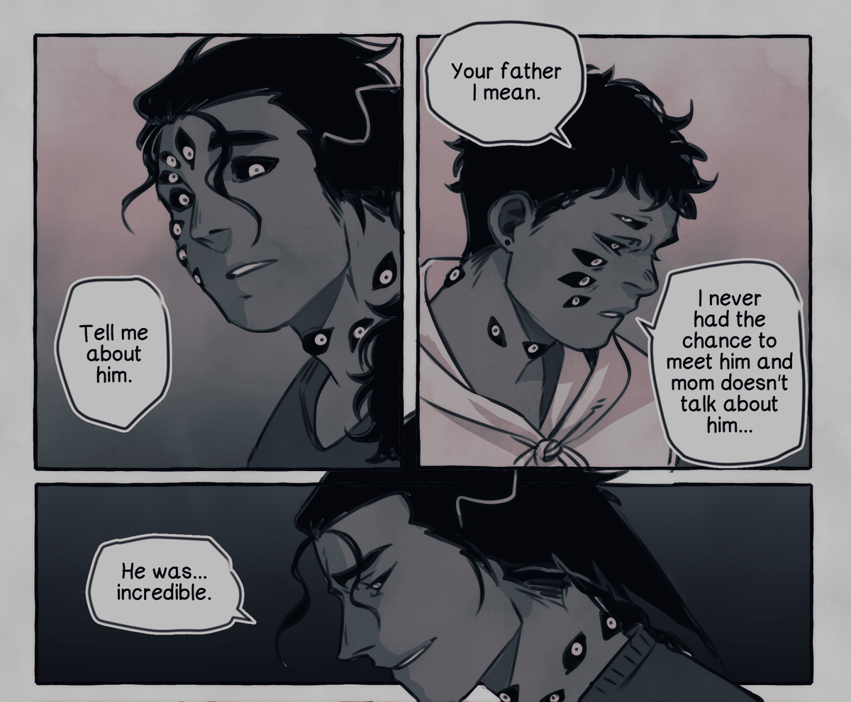 talking about ezechiel's father who died when he was young
sadly zach never had the chance to meet him and their mother's grieve was too huge to talk about him