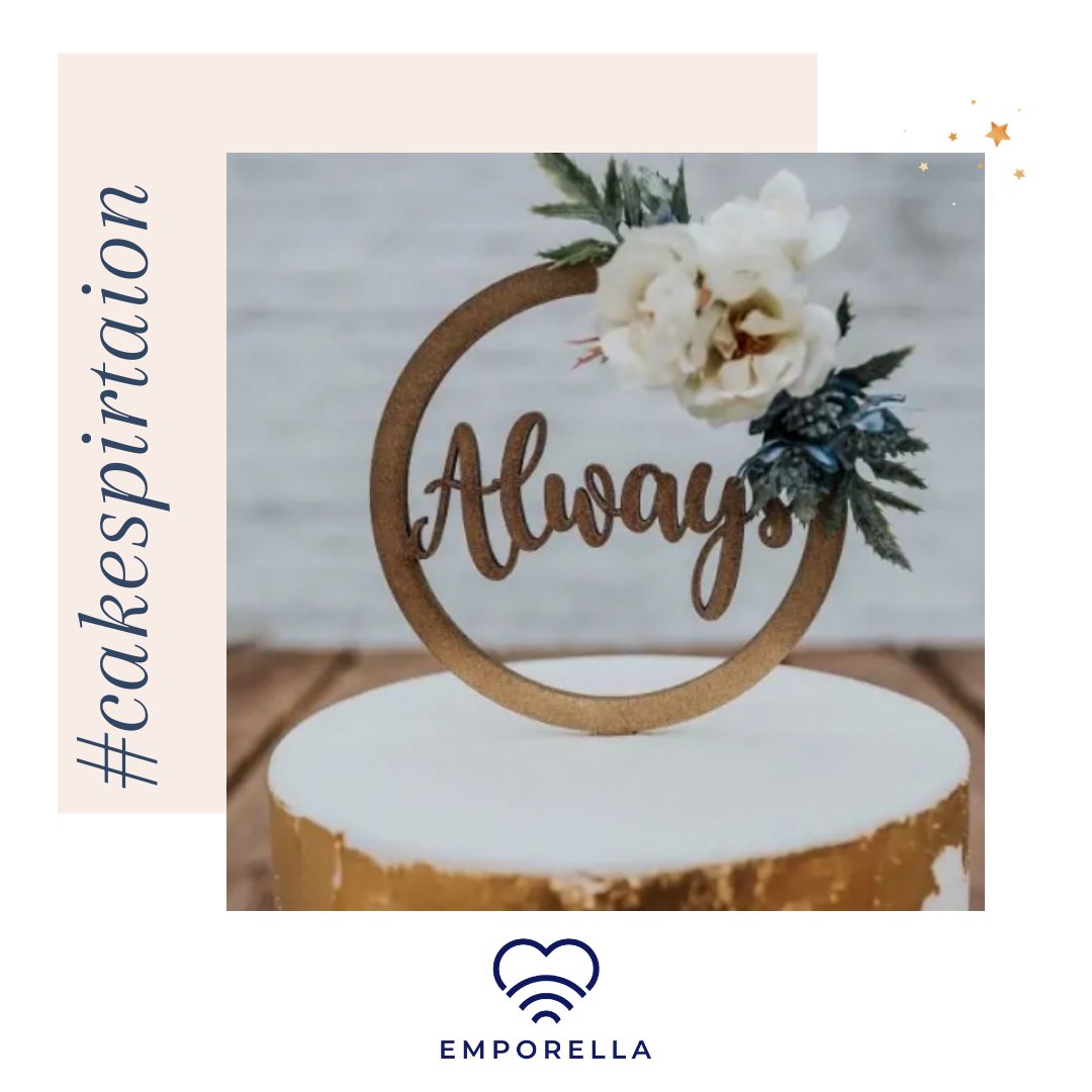 This stunning Always floral wedding cake topper decoration is handmade in the UK by Luna and Wild. #shopindie emporella.com/always-floral-…

#UKCraftersHour #handmadehour #weddingcake #caketopper #cakedecorations #bridetobe #weddinginspiration #weddingideas #engaged #YeyImEngaged