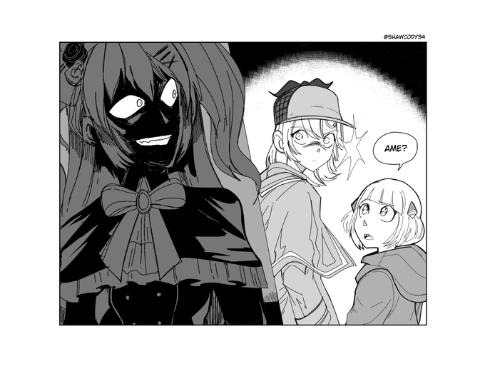 Detective Amelia on the hunt for the killer.

Aoyama Gosho is a genius by the way. 
