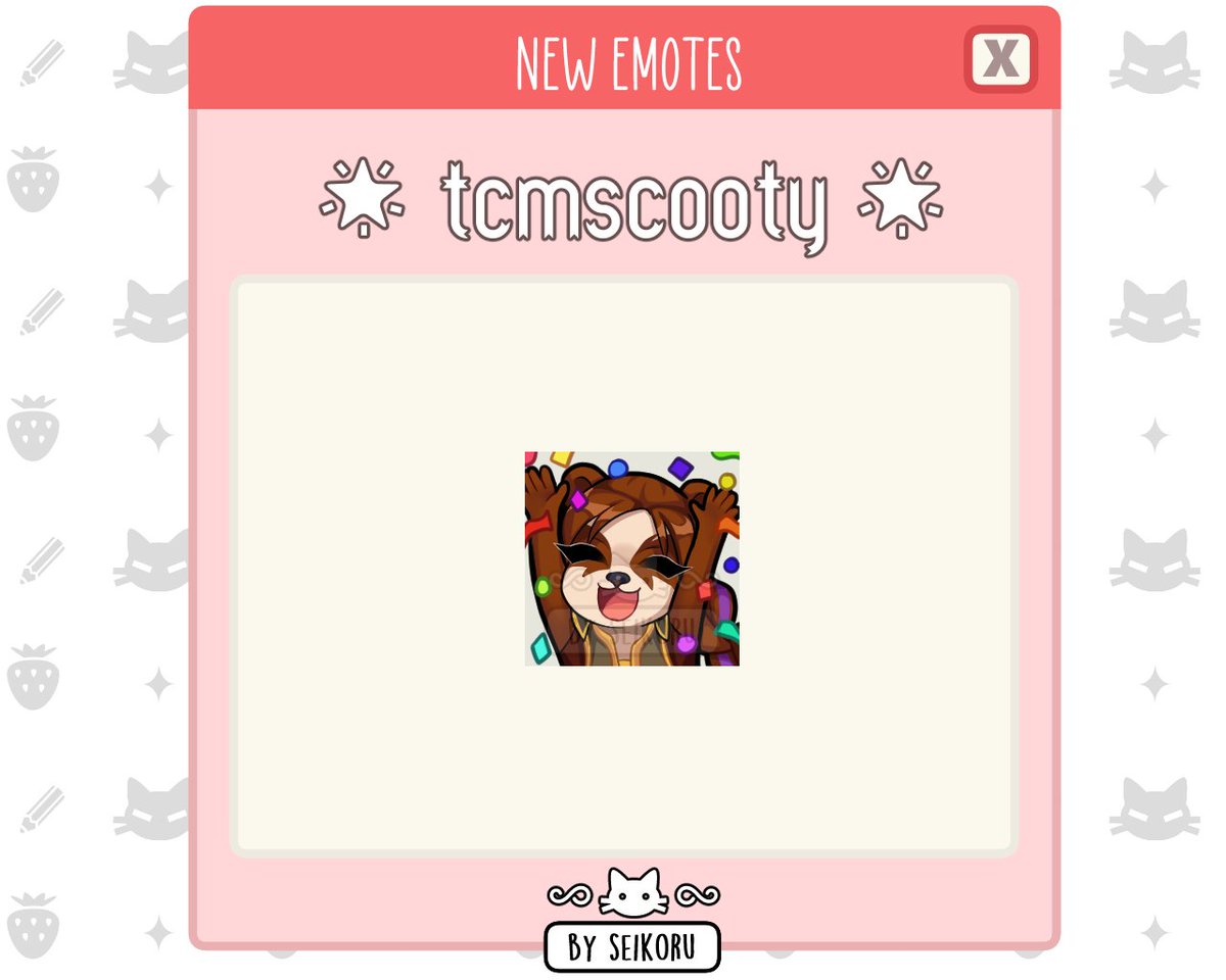 TCMScooty's tweet photo. Say hello to my second mascot for my channel! I think Astral will fit nicely next to Larry and keep him in line!

Thank you to @SeikoruArt for this amazing emote! My discord already loves her! https://t.co/Egn3uwtoPh