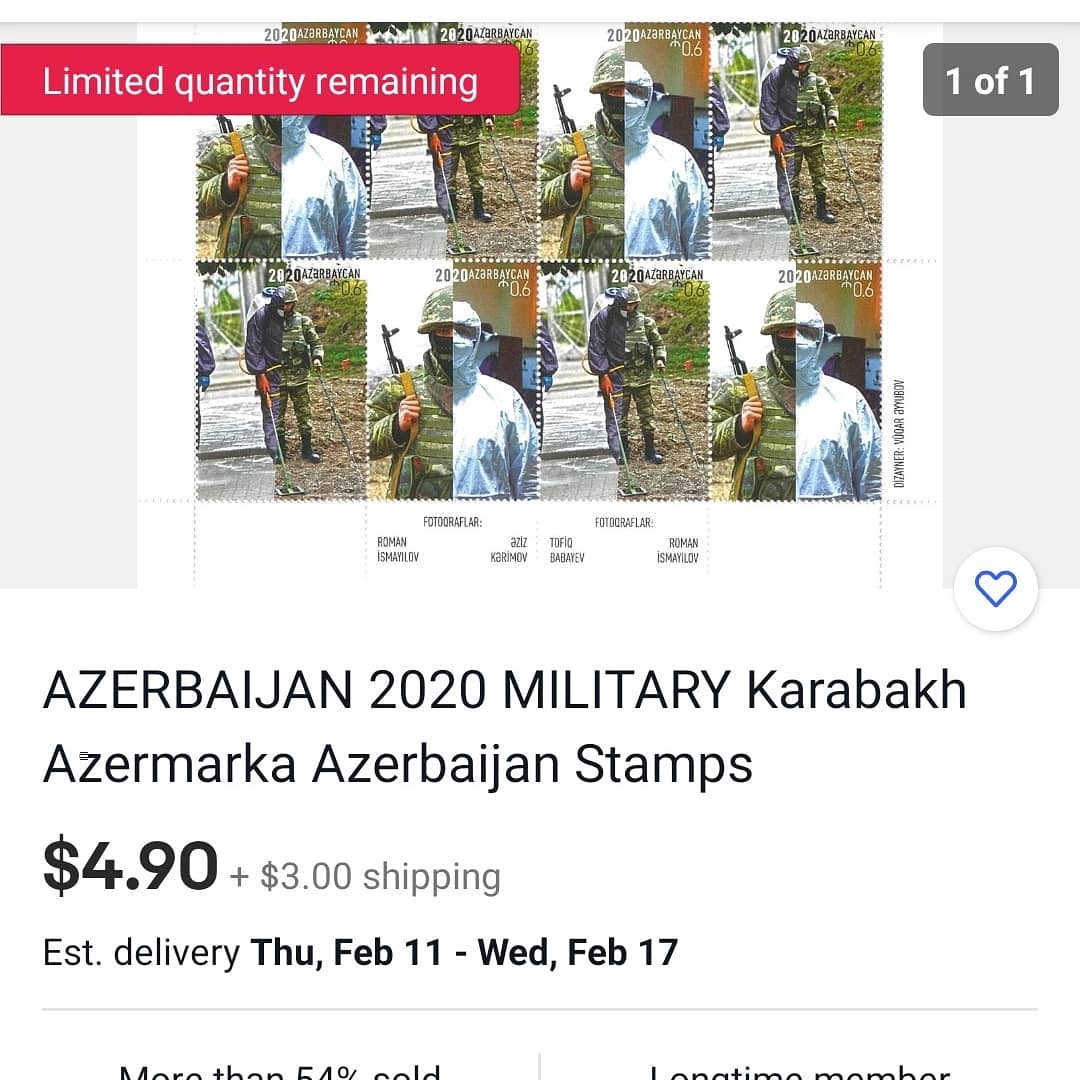 AniNY's tweet photo. @eBay @AskeBay can you please explain this? You are allowing the sale of stamps depicting the ethnic cleansing of Armenians. 

#ebay is allowing the sale of stamps depicting the ethnic cleansing of Armenians on its platform. #azeriterrorism #nazis #azerbaijaniwarcrimes https://t.co/UB7wFCJWmZ