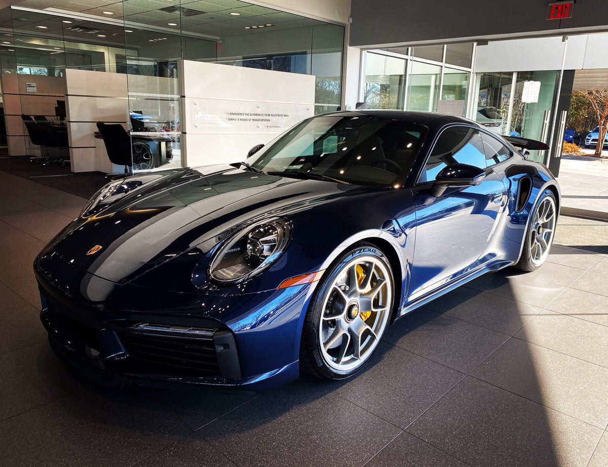 Beautiful blue Turbo S in the showroom. #garageriot #porsche #porscheturbos #porscheturbo #911turbo #blueporsche #214k