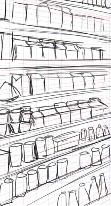 Also my beverages ?
the sketch                                               the final 