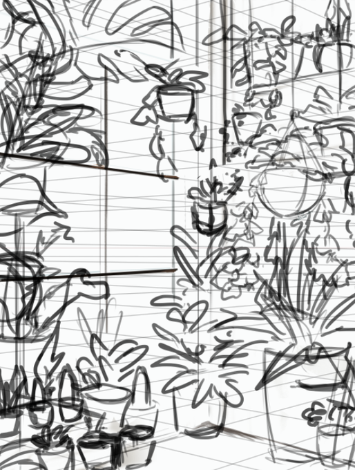 the sketch                                               the final 