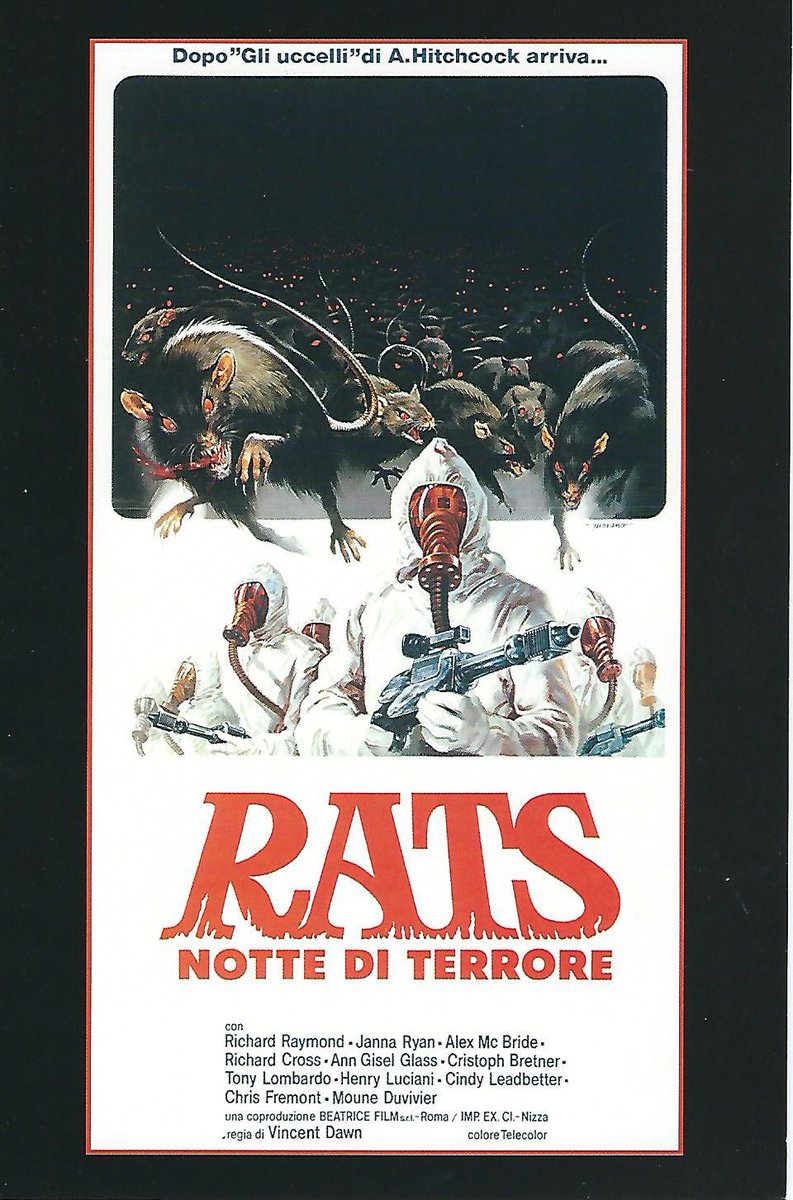GabeCrate's tweet photo. ☢️#90. Rats: Night of Terror, 1984. Whether you hate or love rats, you may want to skip this dopey #postapocalyptic creature feature. Puppets were used for some stunts/gags, but let’s just say PETA wasn’t on set for the majority of the shoot. #amazingcostumes #sobaditsgood 2/5 ☢️ https://t.co/HuFCSrKrPg