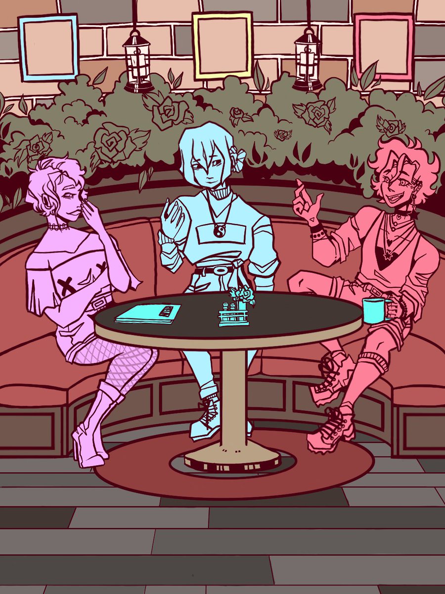 sumuckonock's tweet photo. Hello y'all I got some OC art, two of the characters belong to @/amentris on Instagram, go check them out ayo. Anyways here are y'alls wips https://t.co/1C3NRb9Tl0