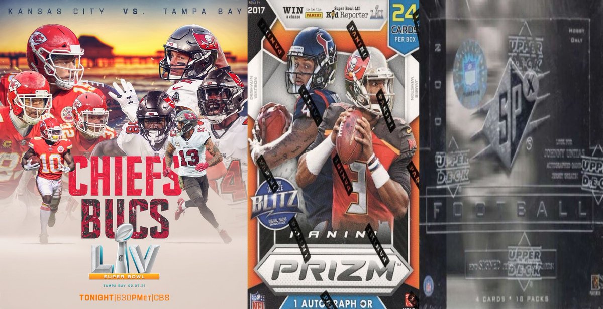 Win a FREE spot into ANY #NFL break including #TomBrady &amp; #PatrickMahomes rookie packs!🔥
1)Follow
2)RT
Platinum Ticket prize for ANY (ANY!) 🏈 product in honor of the #SuperBowl ! Winner=6 PM 2/8
Hunt #Brady  here bit.ly/2OaW9Tr or #Mahomes  here bit.ly/2O7BLCI
