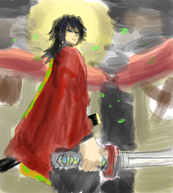 マンドレイクキラーさんがTwitterに投稿した冨岡義勇(鬼滅の刃)のイラスト。