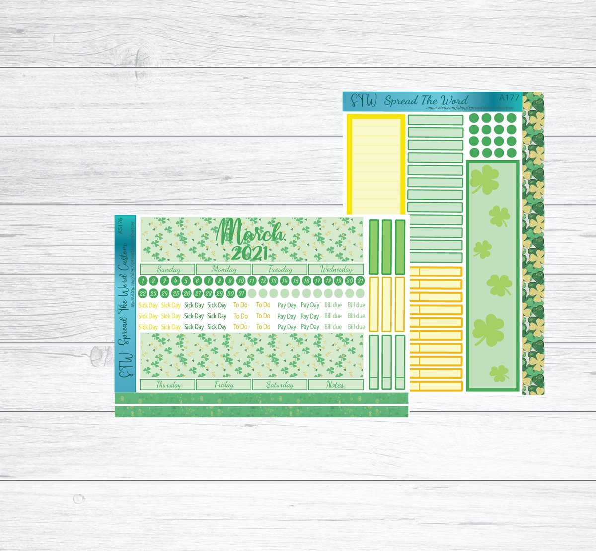 Excited to share the latest addition to my #etsy shop: EC 7x9 Monthly Kit March St Patrick planner kit etsy.me/3aHnjJd #plannerlabels #erincondren #happyplanner #plumplanner #duoplanner #freeshipping #plannerstickers #stickerkits #stickerpacks