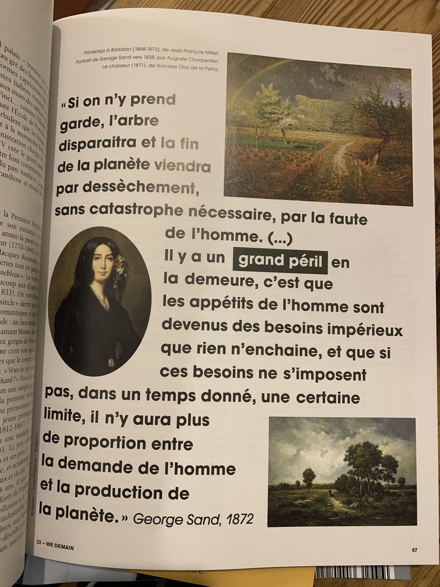 🙍🏻‍♀️🌱 En 1872, George Sand écrivait :
« Si on n’y prend garde, l’arbre disparaîtra et la fin de la planète viendra par dessèchement, sans catastrophe nécessaire, par la faute de l’homme... »
#noPlanetB 
#ListenToWomen
<a href="/WeDemain/">WE DEMAIN</a>