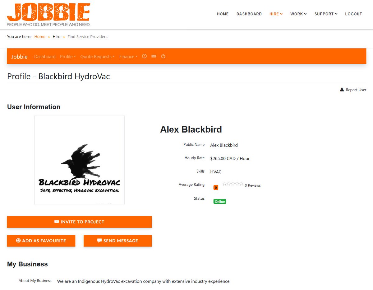 JobbieCa's tweet image. Welcome to Jobbie.ca, Blackbird Hydrovac Services! Need a hydrovac quote? Get many on ! #YYC #Alberta #ontario #Canada #Calgary #canadianconstruction #supportlocalyyc #canadianbusiness #smallbusinesscanada @CFIB @ccab_national