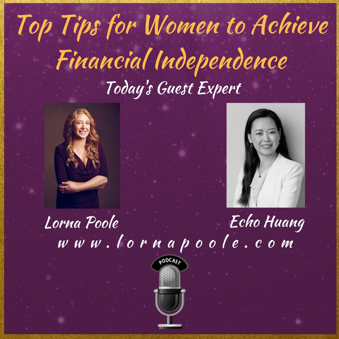 lornapoolex's tweet photo. Learn from @EchoHuangCFP how to create a financial plan for your money so you can achieve financial independence. Echo shares everything from savings, investing and protecting your money. Powerful conversation with some great insights. Go here to LISTEN: https://t.co/uIKvXHyq54 https://t.co/5KGubX3lqe