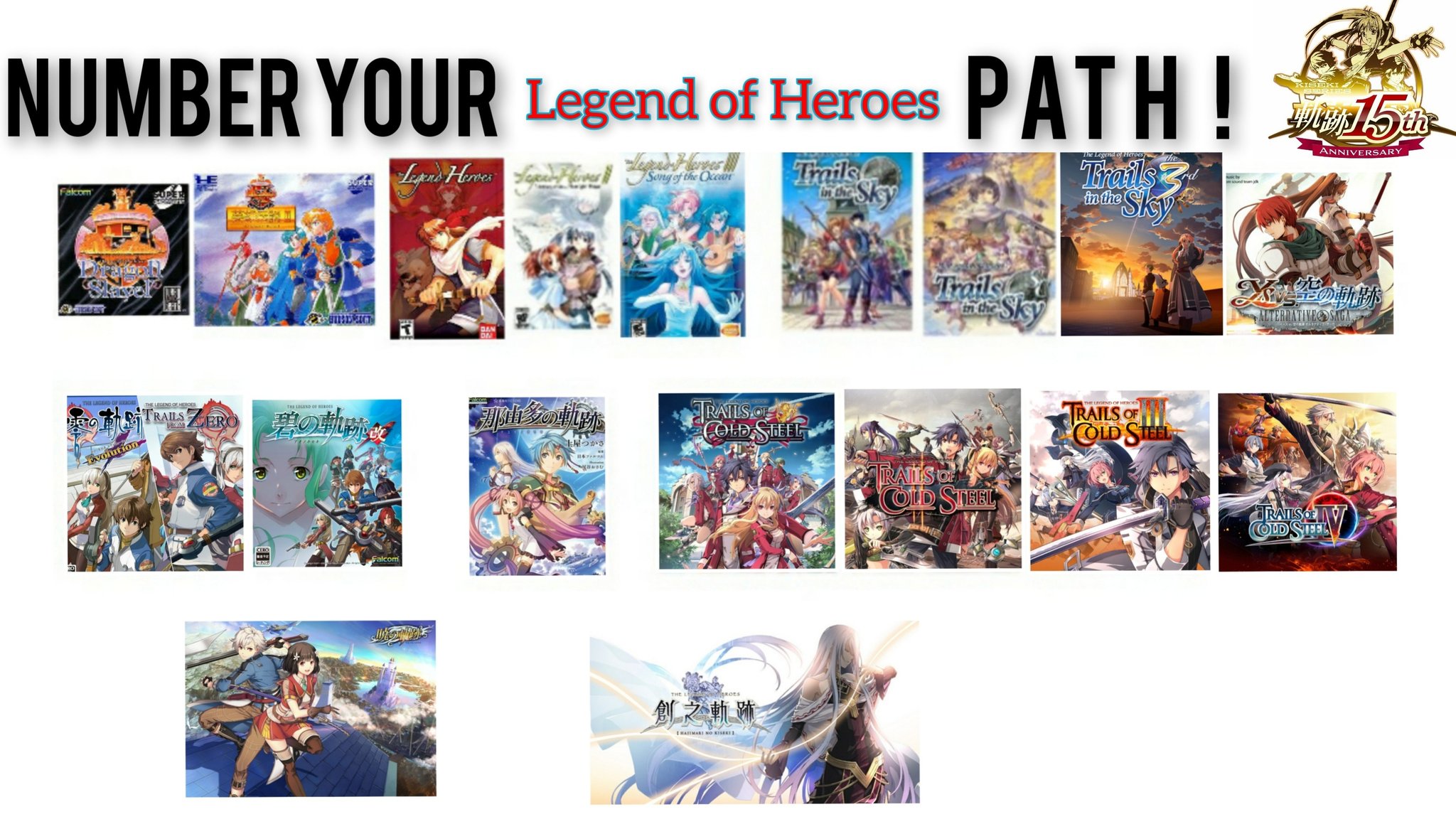 Creative Kofi @ 地球防衛軍6 on Twitter: "Saw this trend earlier last week and  thought it might be fun for #LegendofHeroes fans. What games have you  played? #英雄伝説 https://t.co/AqS2bI65SZ" / Twitter