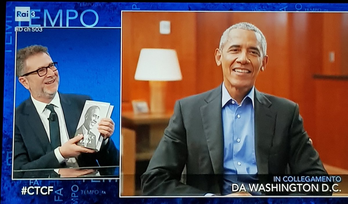 Carismatico, ironico, sicuro, brillante, preparato, emozionante.

Un grande onore per <a href="/fabfazio/">Fabio Fazio</a> intervistare <a href="/BarackObama/">Barack Obama</a> a <a href="/chetempochefa/">Che Tempo Che Fa</a> su <a href="/RaiTre/">Rai3</a> #CTCF #BarackObama