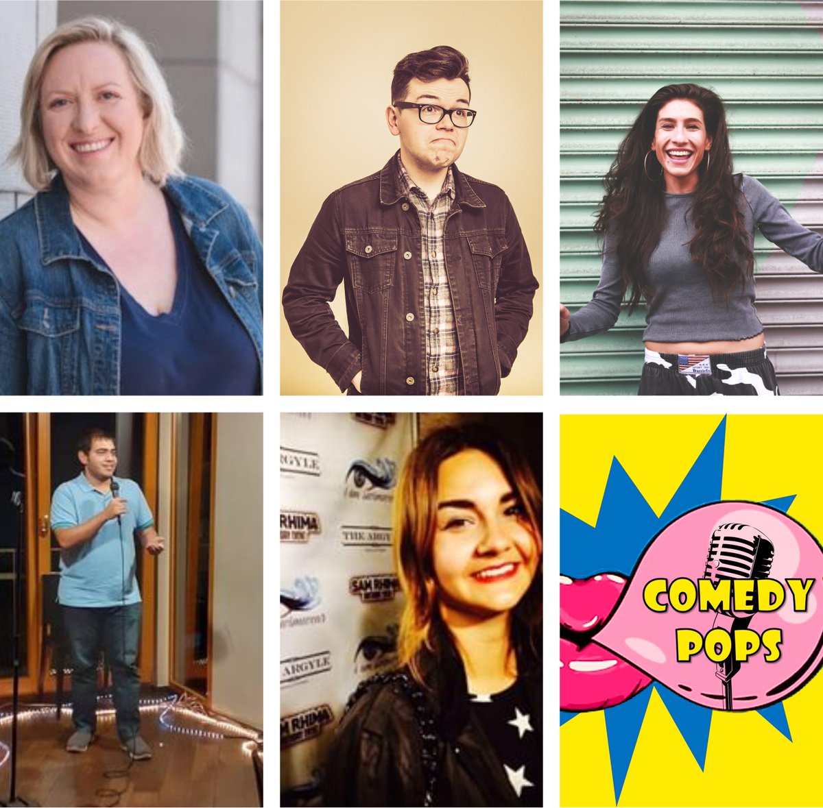ComedyPops's tweet photo. @FatAndFurious42, @LouiseYoung_, @macarthurboyd, @rabiahcomedy &amp; Elli will all be #Comedypops this week. What better to #welcometheweekend than with these awesome #standupcomedians! Tickets are available till 7.45pm on Friday with @promotecomedy here: https://t.co/6GLlLVPlbv https://t.co/8qKJboUfD1