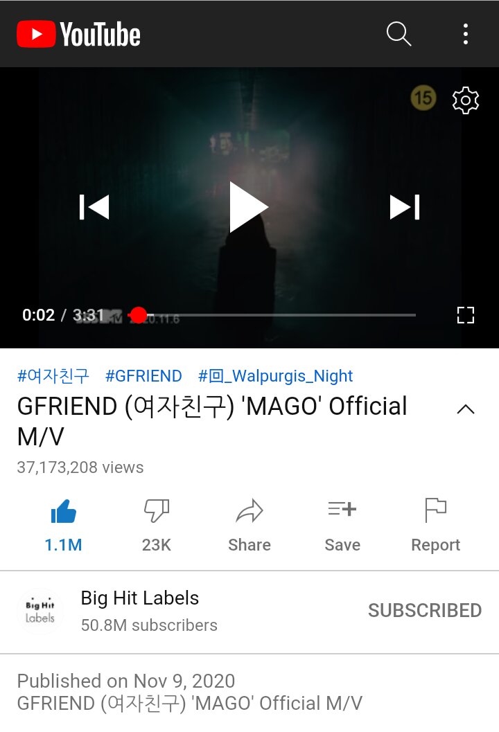 GGlassbead's tweet photo. Hmm... It's been an hour but Gfriend 's Mago MV views still got freeze at 37,173,208. (The views got stuck at around 4-5 a.m EST)
Why?
#GFRIEND #Mago #WalpurgisNight #GfriendComeback https://t.co/vThi2FXd36