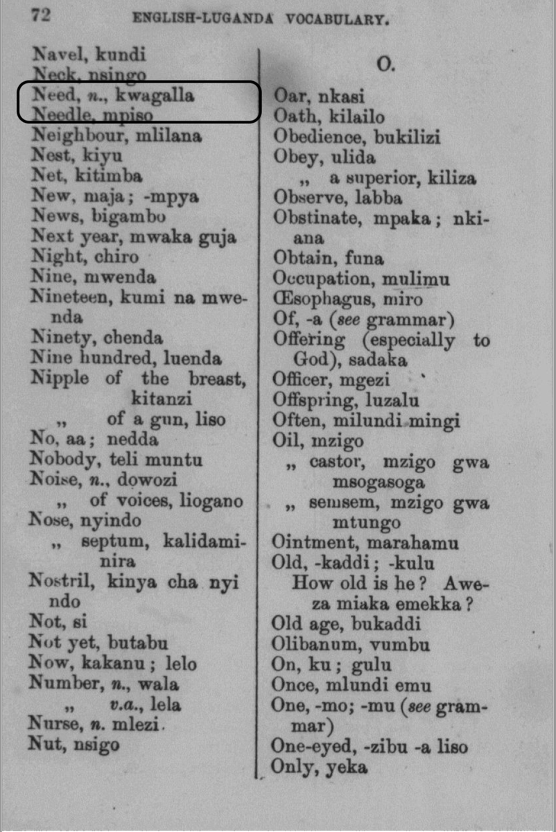 This builds upon the excellent conversation b/w  @Isacmpanga &  @JMwesigwa_S re: Royal Mile in Buganda. How is 'Kabaka’njagala' best translated? Commonly translated, The King Loves Me,  @Isacmpanga effectively argues that this is a problematic translation of an older meaning. 1/4  https://twitter.com/JonathonLEarle/status/1358514048866930689
