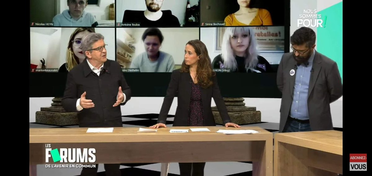 ninaseron's tweet image. 🔴Trop fière d&apos;être dans le public virtuel du premier forum de L&apos;#AvenirEnCommun ♡

#JLMProgramme