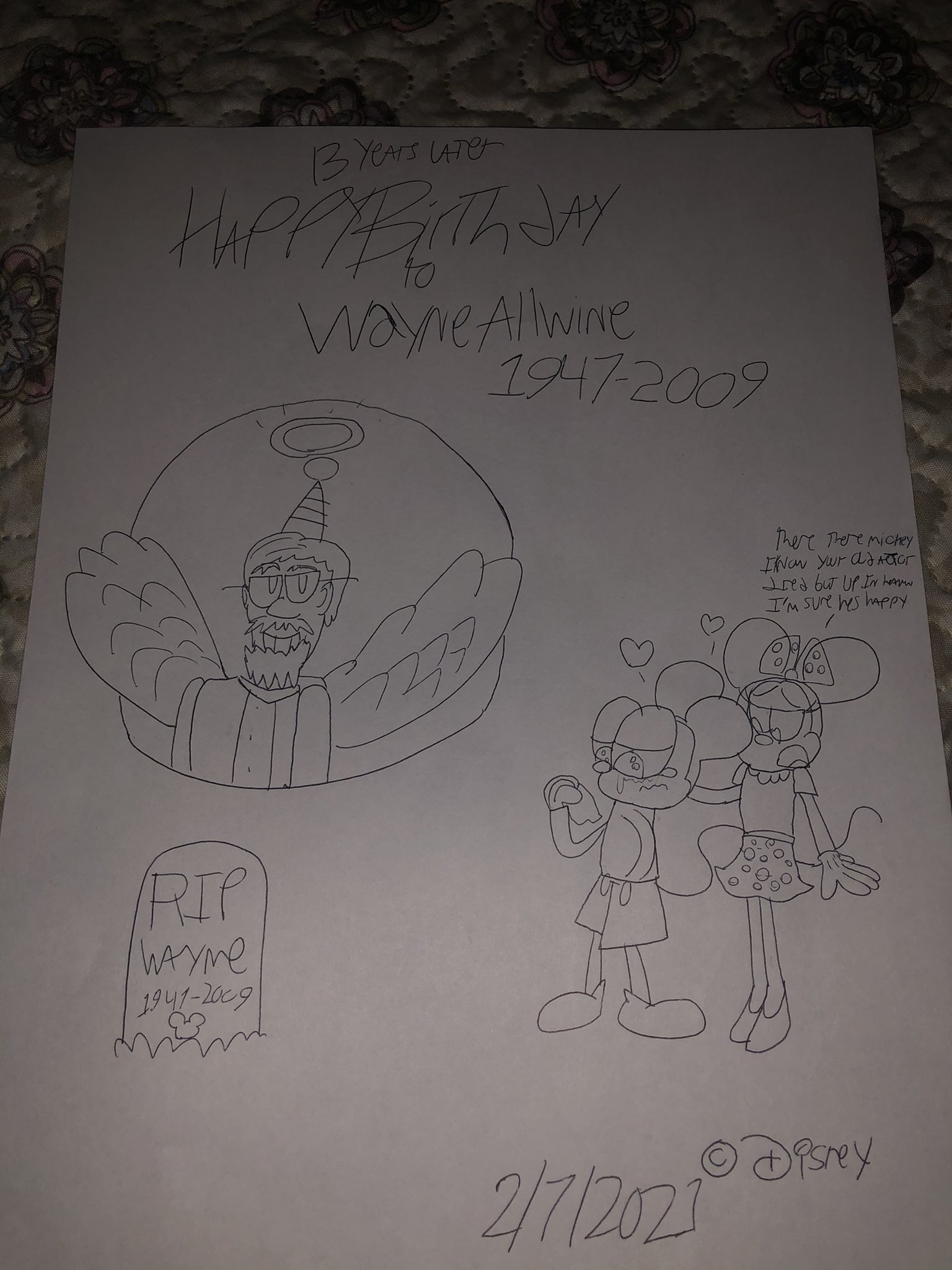 Happy 13 years later Birthday to Wayne Allwine (Old Mickey Mouse voice actor)   