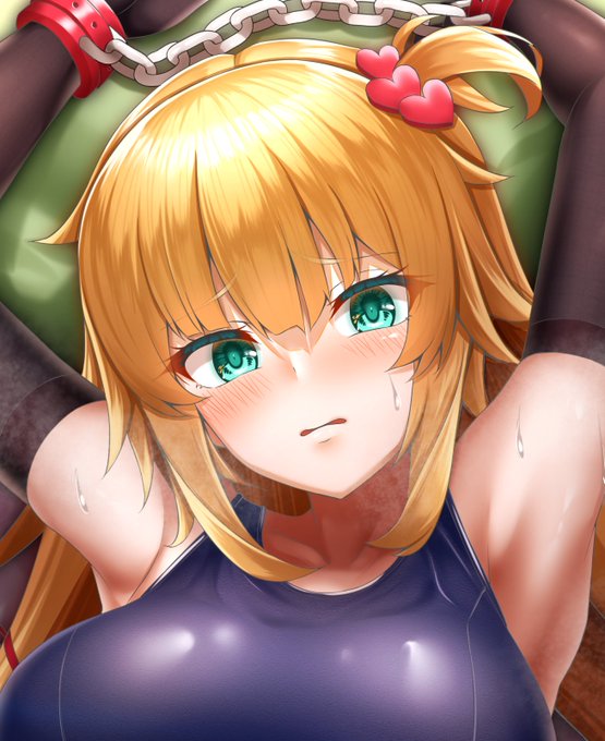 手枷を掛けられたスクール水着のはあちゃま‼
#R18はあちゃま 