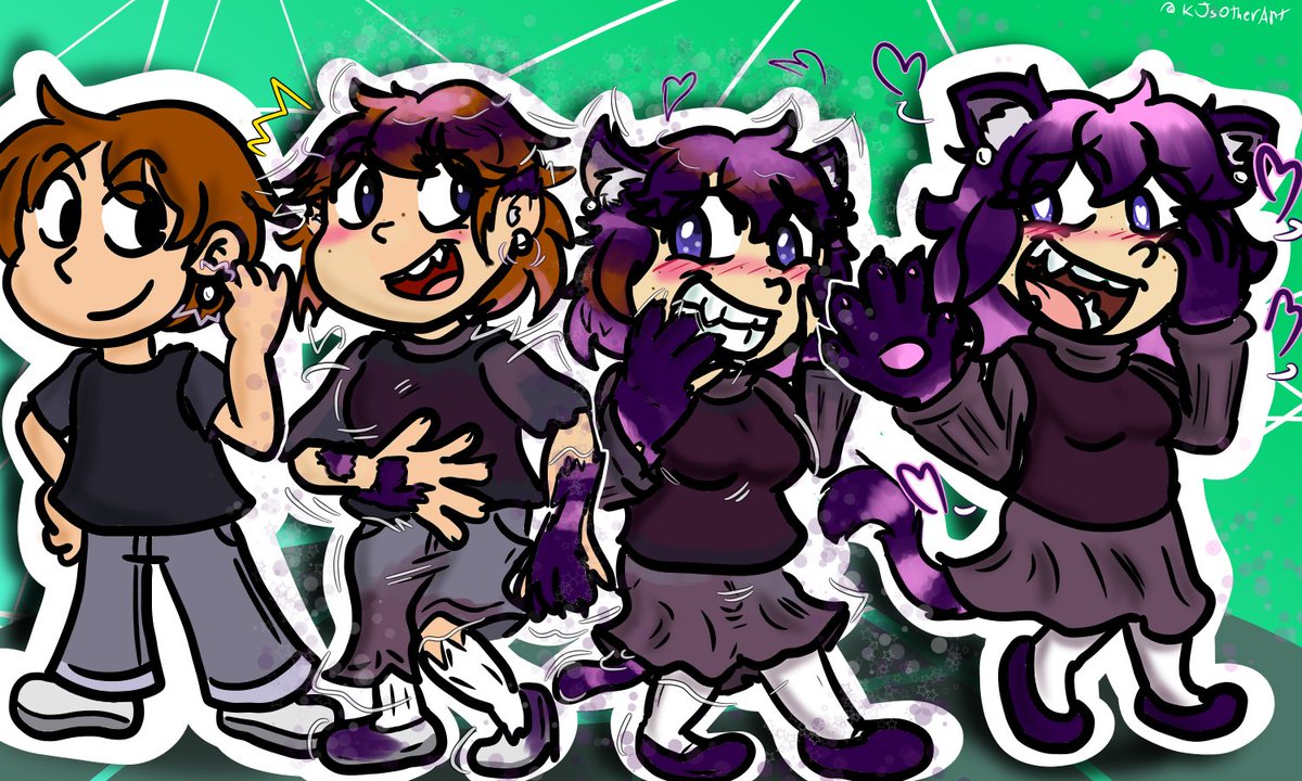 OtherKj's tweet photo. In my personal opinion, there can never be enough cat related TG. So have some purple cat gal TG! https://t.co/cmb8OR6akH