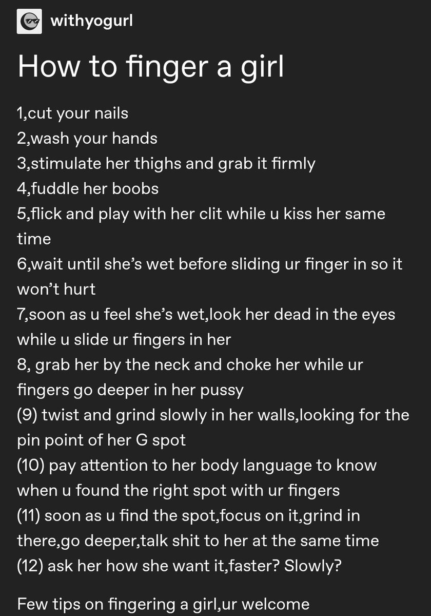 Just some tips to help the fellas or ladies out