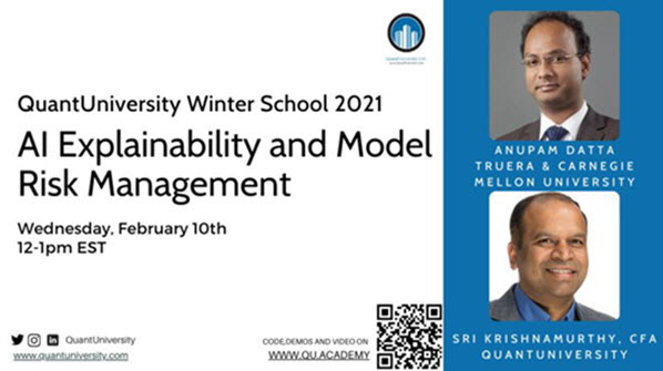 truera_ai's tweet image. Truera and @quantUniversity host a FREE webinar on #AIExplainability and #ModelRiskManagement with @datta_cs from Truera and Carnegie Mellon University at 12pm EST/9AM Pacific

Register now! bit.ly/3oRQrTa

#XAI #AI #ML #fintech
#quants #datascience #hedgefunds