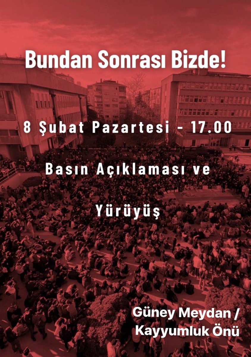 8 Şubat Pazartesi eylem programı.
#Arkadaşlarımızıİstiyoruz
#DoğuveSeloyaÖzgürlük
#AnılveŞilanaÖzgürlük
#BeyzaSerbestBırakılsın