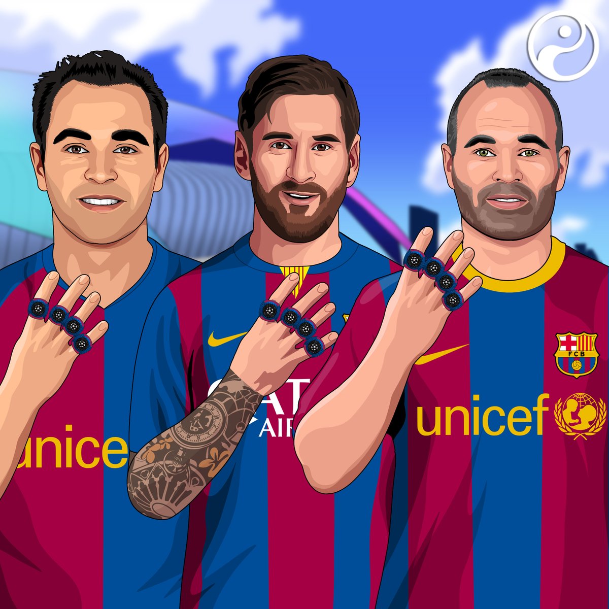 Barcelona's Holy Trinity.  #SuperBowl  