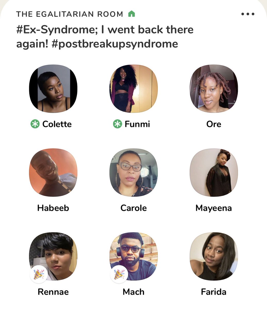 EgalitarianRoom's tweet photo. Happening now in The Egalitarian Room: Ex-Syndrome: I went back there again! Join us on Clubhouse! https://t.co/Rp97PJTwtR