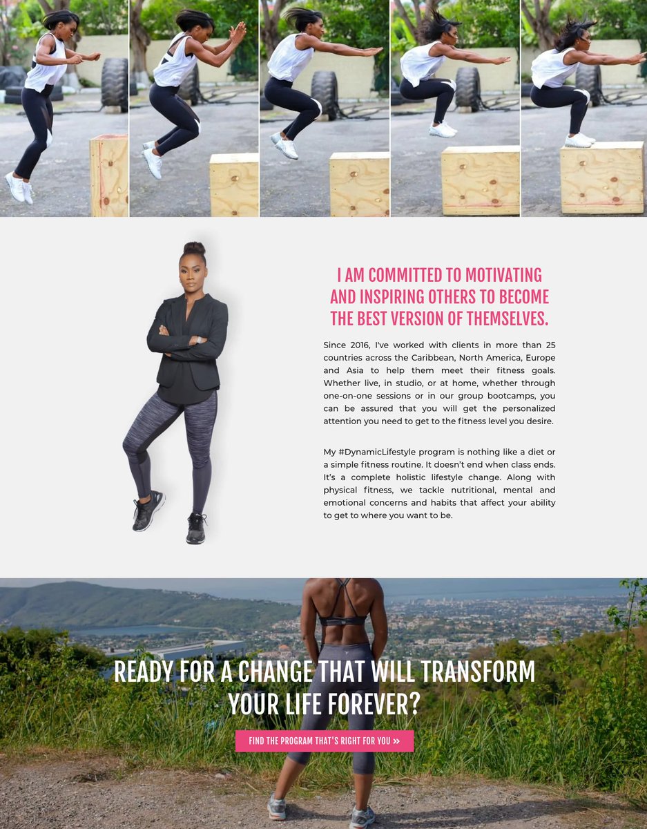 This was the last website I launched in 2020 - a color-blocked combo for @patricejwhite and her #DynamicLifestyle Fitness Studio. 

See it live: patricejwhite.com

PS. I have open slots in March for website bookings! Book your free consult at hayles.io/websites