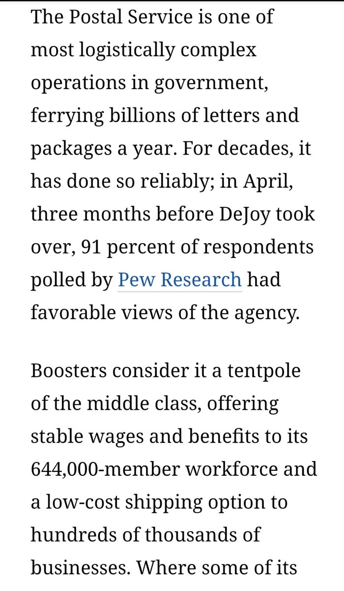 USPS's well-paid, good benefits workforce is actually a strength!Amazing when you remove your Koch-colored glasses and see things from a new perspective!