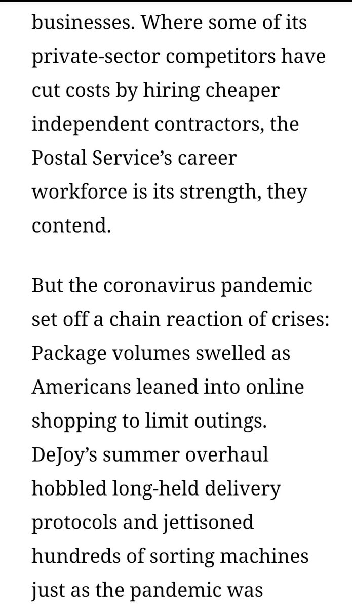 USPS's well-paid, good benefits workforce is actually a strength!Amazing when you remove your Koch-colored glasses and see things from a new perspective!