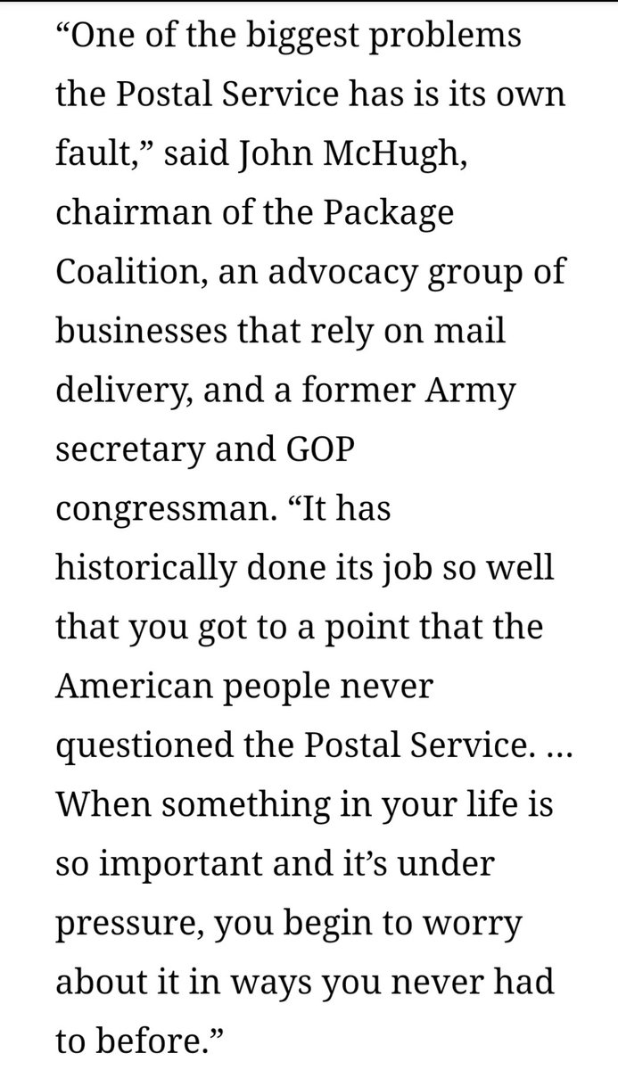 USPS is a victim of its own historical success in delivering mail on time & treating workers well.Trump's postal corruption will be great reminder for everyone affected by USPS that, as Joni Mitchell sung in Big Yellow Taxi:"You don't know what you got til it's gone"