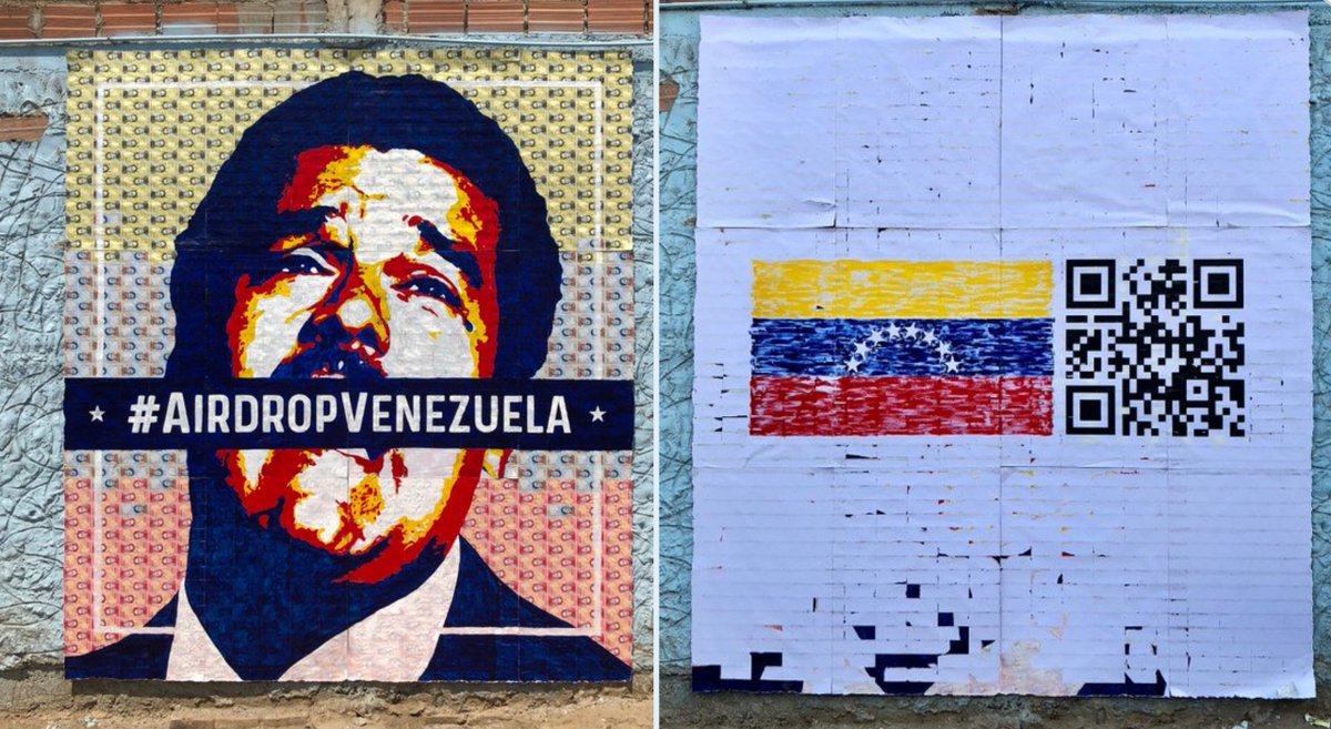 in Cúcuta ppl used <a href="/btcpayserver/">BTCPay Server</a> to reveal a message under my bolivar mural.  Donations were distributed on-site to Venezuelan refugees learning about #Bitcoin

Now, <a href="/sparkshot_io/">sparkshot.io</a> has cool pay-to-reveal art via LN

&amp; in the future, we'll have BTC-centric p-2-r NFTs

#BitcoinArt
