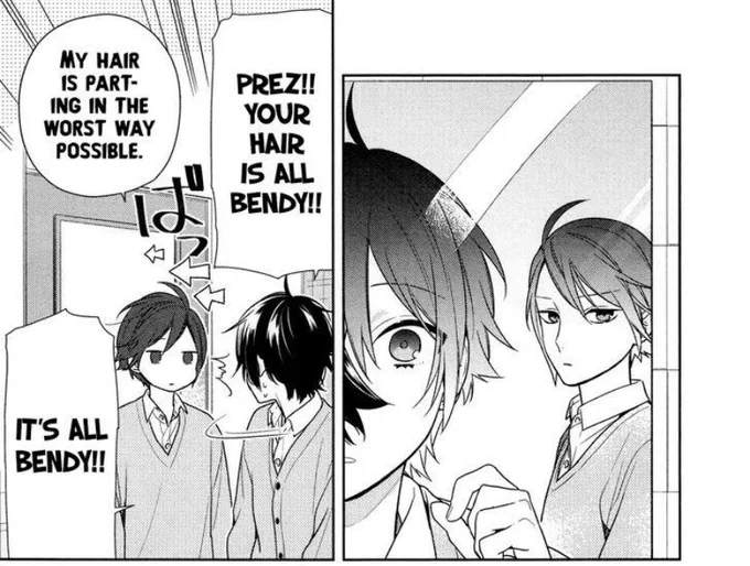 petition for sengoku and miyamura to part their hair like this more often 