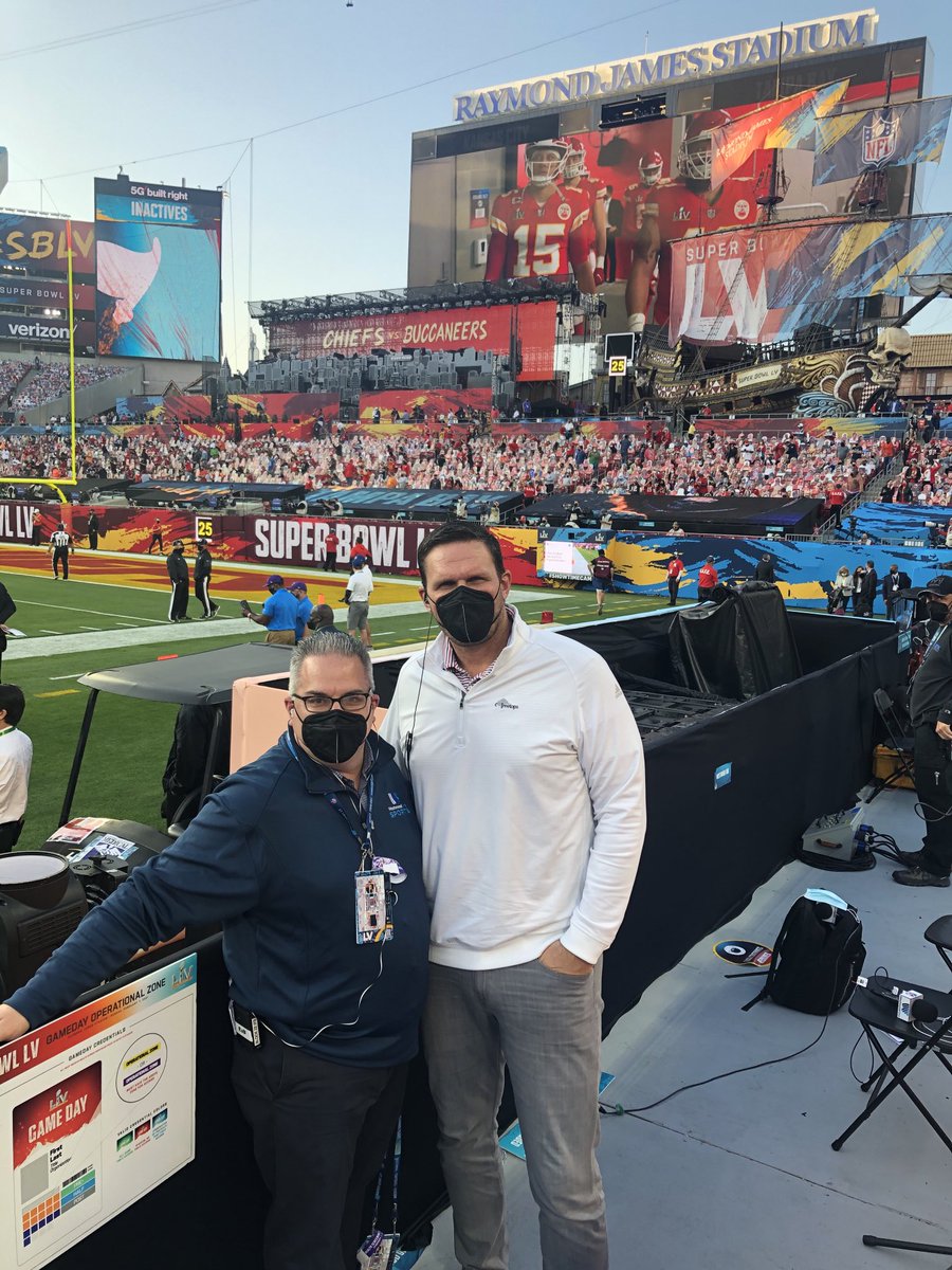 My view for Super Bowl LV - once again with ⁦<a href="/TonyBoselli/">Tony Boselli</a>⁩ for ⁦<a href="/westwood1sports/">Westwood One Sports</a>⁩!