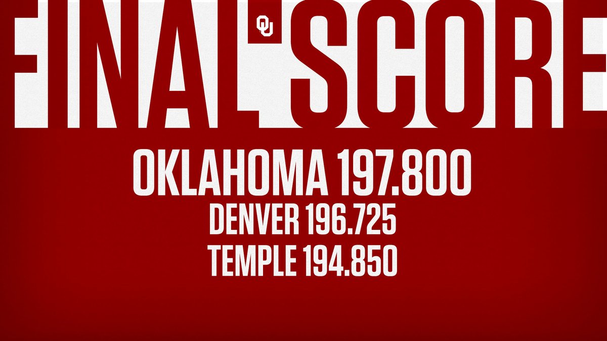 𝐃𝐨𝐧'𝐭 𝐜𝐚𝐥𝐥 𝐢𝐭 𝐚 𝐜𝐨𝐦𝐞𝐛𝐚𝐜𝐤.

The Sooners soared to an incredible 1️⃣9️⃣7️⃣.8️⃣0️⃣0️⃣ Sunday afternoon!
