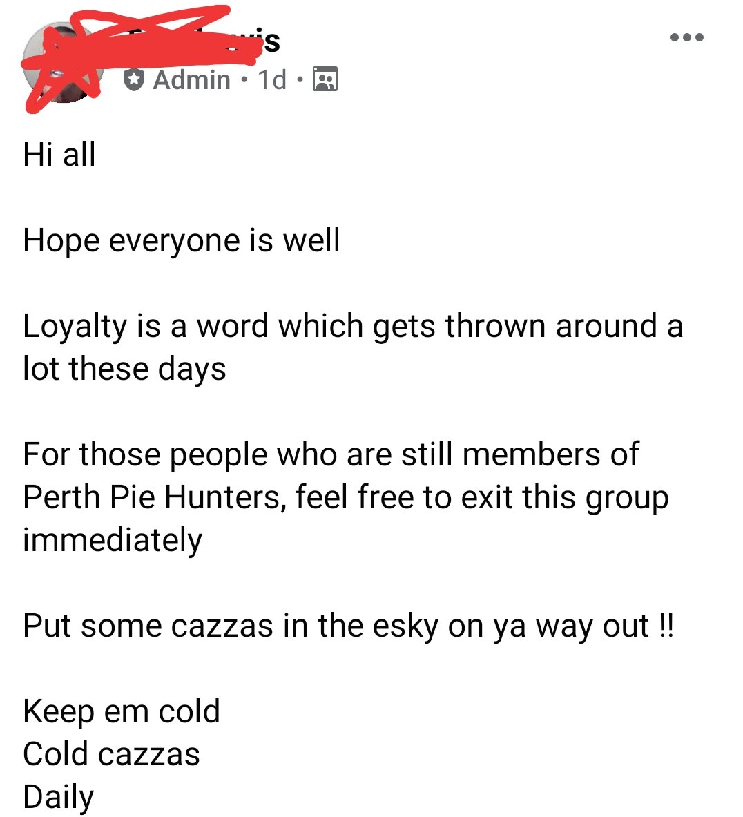 Zaunny's tweet photo. There appears to be an uncivil war brewing on social media between Bakery Hunters WA and Pie Hunters WA. #teambakery https://t.co/ppdlTYDQ4M