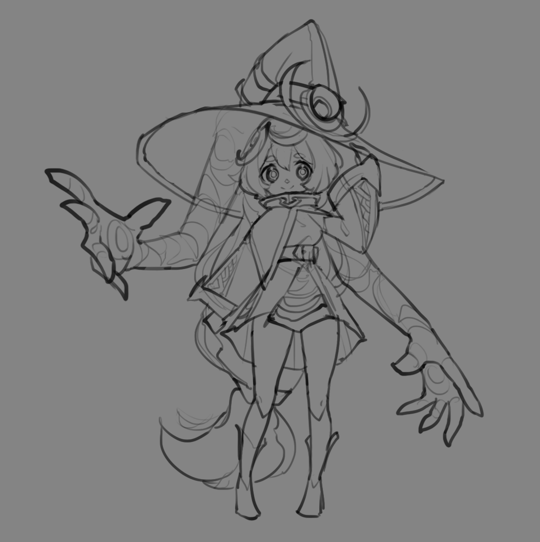 SqueakyArt's tweet photo. sketch vs final https://t.co/TLIZr26p0A