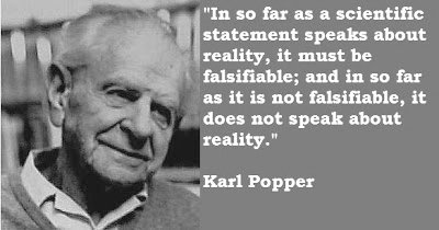 Karl Popper's Falsification Principle: how to divide science from non-science. Science: For a theory to be considered scientific it must be able to be tested (for medicine this means with evidence) and conceivably proven false. "The science" is only what could be proven false.