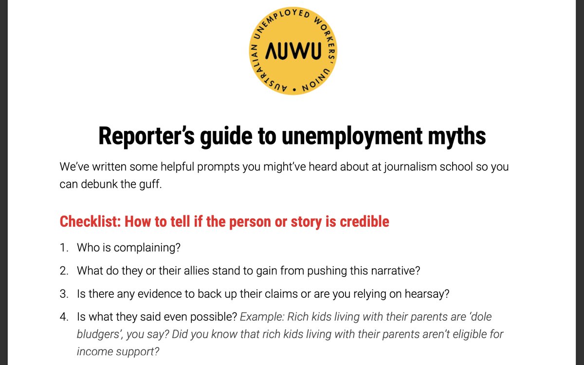 Look, almost everything you need is right there on p1  @JessSchremmer! Are the ppl complaining in positions of power, do they want something? Will they get what they want by creating the false impression that unemployed ppl are lazy? Did they fail to provide evidence? 