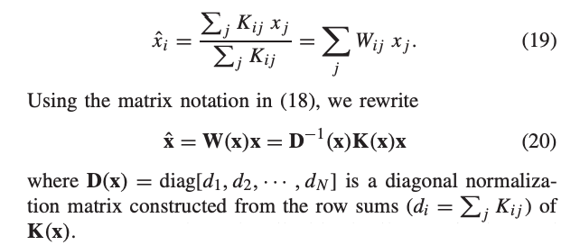 Depending on the properties of φ the solution may be hard to find explicitly, or even iteratively. But sometimes we can instead derive a kernel K(i,j) from φ, and approximate the solution as a (pseudo-) linear filter. That is, a data-dependent weighted sum like x̂ = W(x)*x3/n