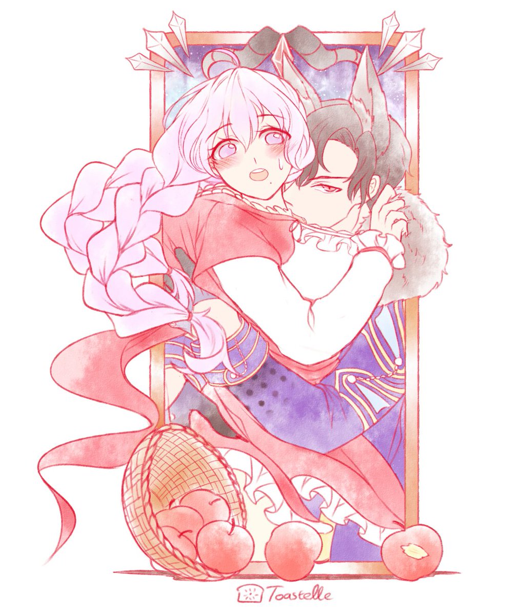 Kisa Obey Me Mc Post Lucifer X Kisa 狼さんは赤ずきんに恋をした Mr Wolf Who Fall In Love With Red Riding Hood 食っちゃダメ Inspired By Vocaloid Song Art By Toastelle Obeymemc おべいみー Obeymelucifer