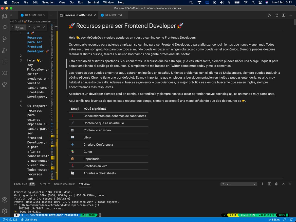 MrCodeDev's tweet image. 🎬 Acabados los bloques de los recursos que estoy creando de: conocimiento básico de informática, HTML, CSS y JavaScript. 
📋Aún queda mucho por hacer como: control de versiones, seguridad, administración de paquetes...
😍 Al final creo que va a quedar bastante completo