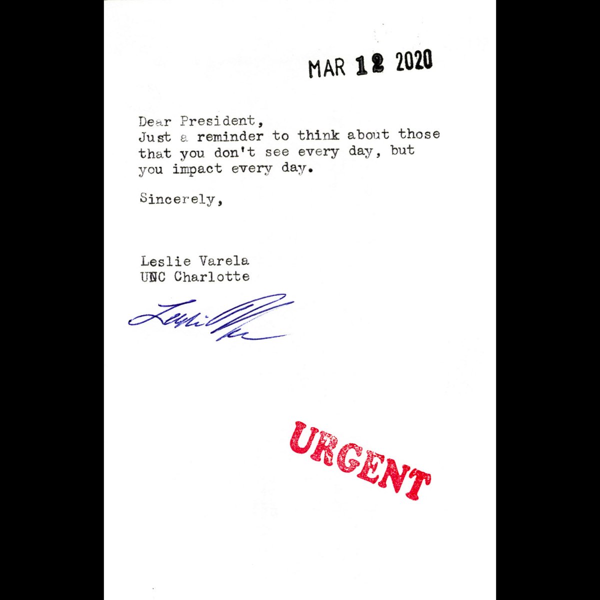 SherylOring's tweet photo. Day 18 of 100...
“...Sometimes we want to do the research but we don’t have the tools of facilities we need...” -Jingjing Gao
One of today’s three cards typed during a performance at UNC Charlotte in 2020. @POTUS @VP #activatingdemocracy #iwishtosay https://t.co/WBnt5U7CGS