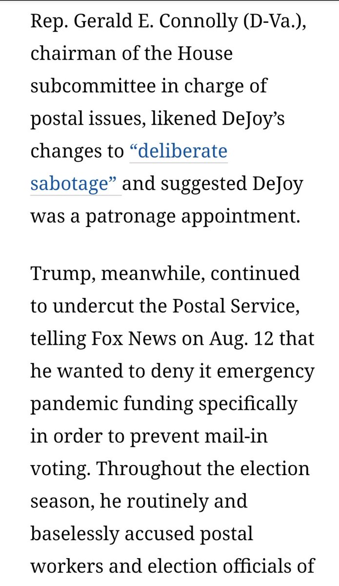 GOP guy as Chairman of USPS Board who also leads a McConnell SuperPAC seems shady AF